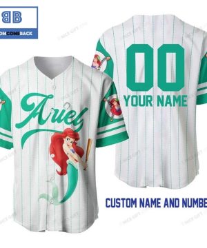 The Little Mermaid Ariel Custom Name And Number Baseball Jersey