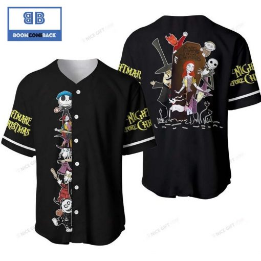 The Nightmare Before Christmas Black Baseball Jersey