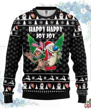 The Ren Stimpy Show Ugly Christmas Sweater