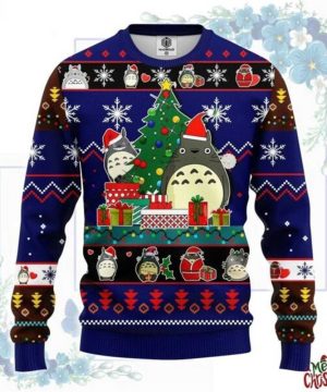 Totoro Ghibli Gift Ugly Christmas Sweater