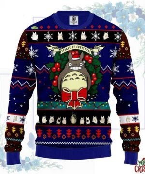 Totoro Spirit Of Christmas Ugly Christmas Sweater