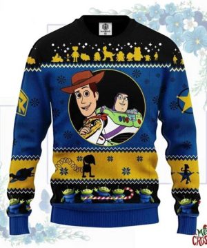 Toy Story Woody Buzz Lightyear Ugly Christmas Sweater