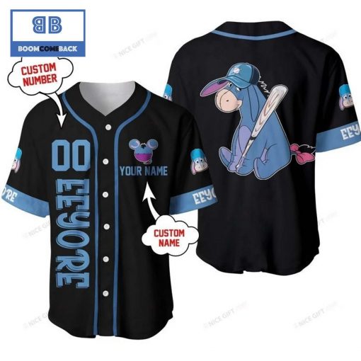 Winnie the Pooh Eeyore Custom Name And Number Baseball Jersey