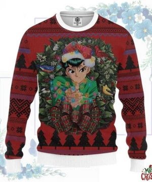 Yu Yu Hakusho Yusuke Urameshi Ugly Christmas Sweater