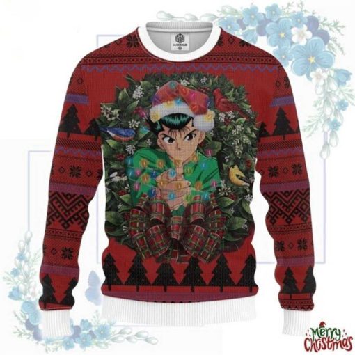 Yu Yu Hakusho Yusuke Urameshi Ugly Christmas Sweater