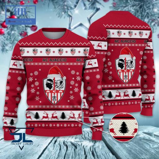 AC Ajaccio Santa Hat Ugly Christmas Sweater