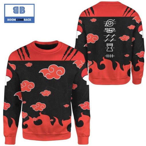 Akatsuki Group Naruto Anime Christmas 3D Sweatshirt