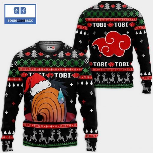 Akatsuki Tobi Santa Claus Naruto Anime Ugly Christmas Sweater