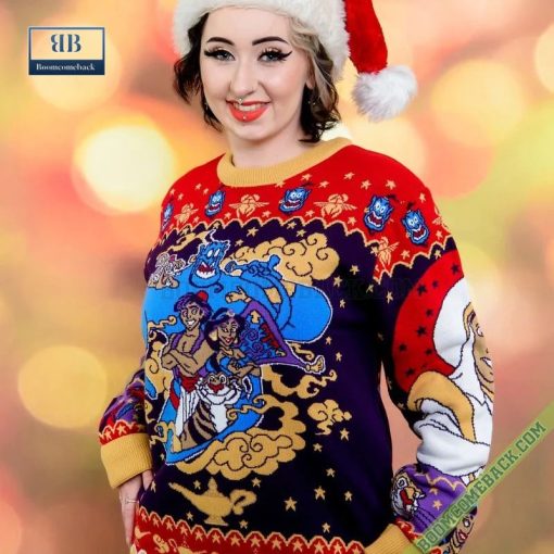 Aladdin Christmas Wishes 3D Ugly Sweater Gift For Adult And Kid