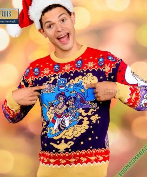 aladdin christmas wishes 3d ugly sweater gift for adult and kid 5 5Jp6F