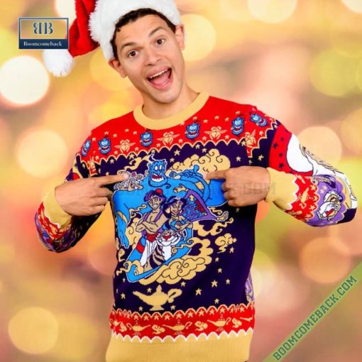 Aladdin Christmas Wishes 3D Ugly Sweater Gift For Adult And Kid