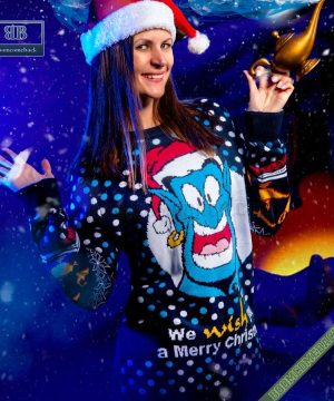 Aladdin Genie We Wish You A Merry Christmas Ugly Sweater