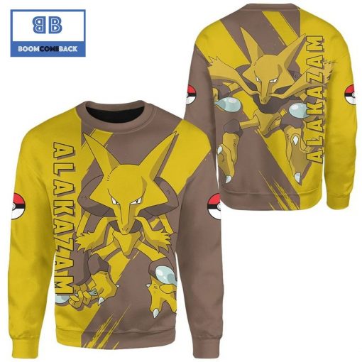 Alakazam Pokemon Anime Christmas 3D Sweatshirt