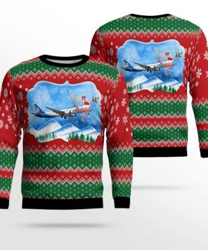 Alaska Airlines Boeing 737-9 Max Ugly Christmas Sweater