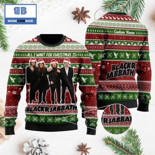 All I want for Christmas is Black Sabbath Custom Name 3D Ugly Sweater