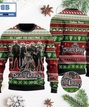 All I want for Christmas is Five Finger Death Punch Custom Name 3D Ugly Sweater