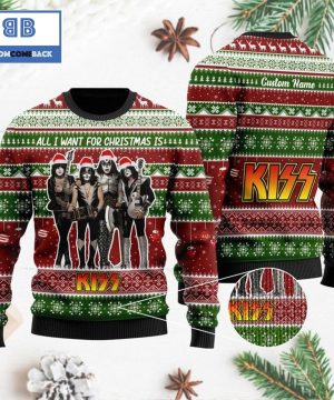 All I want for Christmas is Kiss Custom Name 3D Ugly Sweater