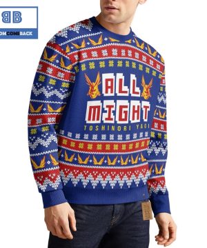 All Might My Hero Academia Anime Christmas Custom Knitted 3D Sweater