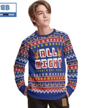 All Might My Hero Academia Anime Christmas Custom Knitted 3D Sweater