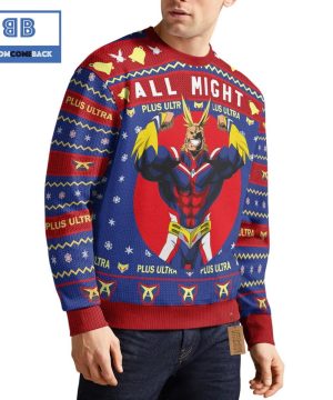 All Might Plus Ultra My Hero Academia Anime Christmas Custom Knitted 3D Sweater