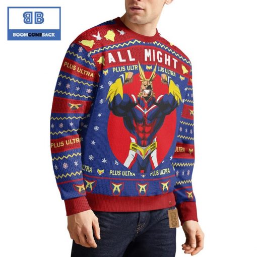 All Might Plus Ultra My Hero Academia Anime Christmas Custom Knitted 3D Sweater