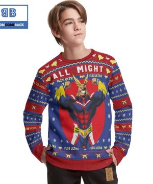 All Might Plus Ultra My Hero Academia Anime Christmas Custom Knitted 3D Sweater