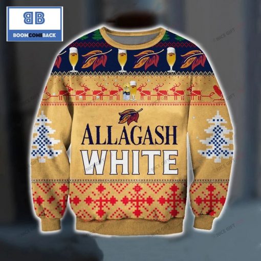 Allagash White Beer Christmas Ugly Sweater