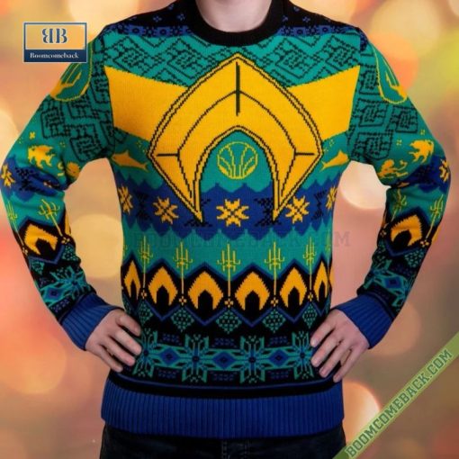 Aquaman Atlantean Armor Ugly Chrismas Sweater Gift For Adult And Kid