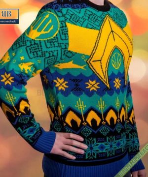 aquaman atlantean armor ugly chrismas sweater gift for adult and kid 5 RiqJO