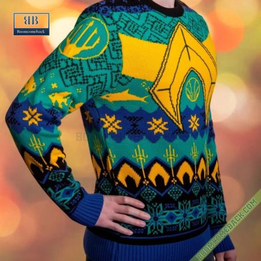 Aquaman Atlantean Armor Ugly Chrismas Sweater Gift For Adult And Kid