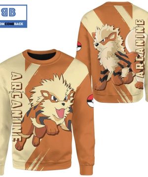 Arcanine Pokemon Anime Christmas 3D Sweatshirt