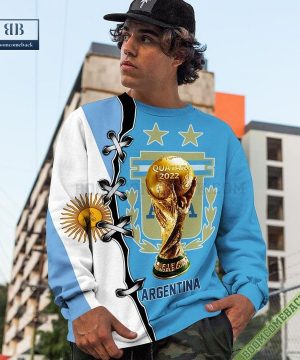 Argentina Flag National Soccer Team World Cup 2022 3D Hoodie T-Shirt