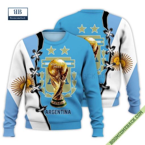 Argentina Flag National Soccer Team World Cup 2022 3D Hoodie T-Shirt