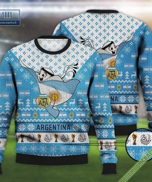 Argentina World Cup 2022 Mascot Ugly Christmas Sweater Hoodie T-Shirt