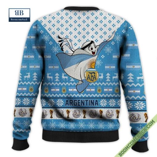 Argentina World Cup 2022 Mascot Ugly Christmas Sweater Hoodie T-Shirt