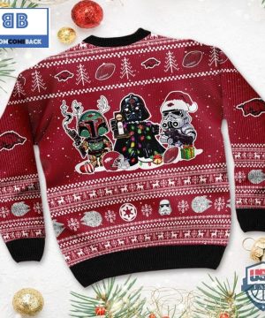 arkansas razorbacks ncaa star wars ugly sweater 3 zmTum