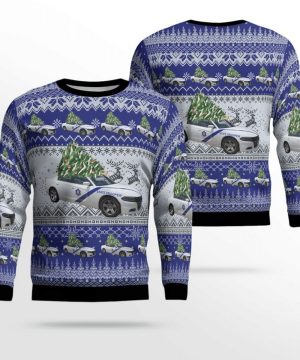 Arkansas State Police Car Ugly Christmas Sweater