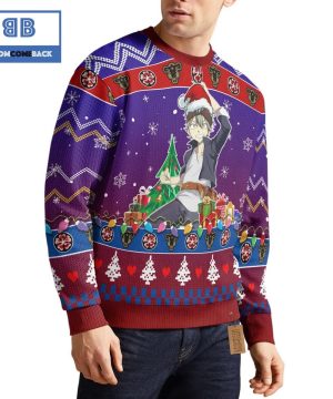 Asta Black Clover Anime Christmas Custom Knitted 3D Sweater