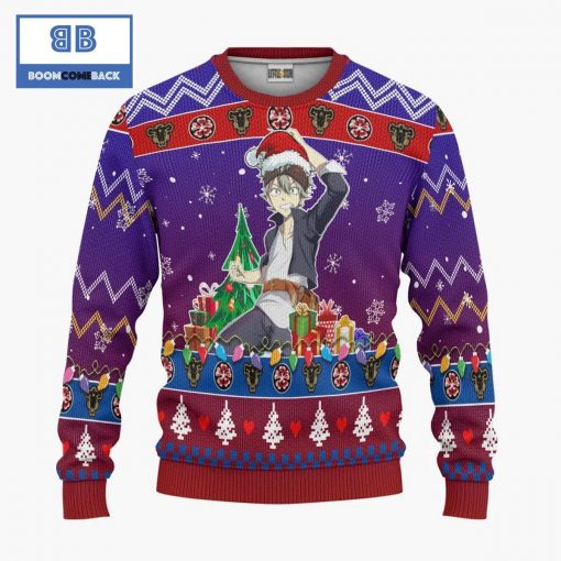 Asta Black Clover Anime Christmas Custom Knitted 3D Sweater