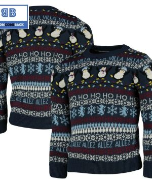 Aston Villa Football Christmas Jumper 3D Sweater