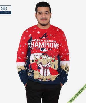 Atlanta Braves 2021 World Series Champions Ugly Christmas Sweater