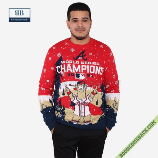 Atlanta Braves 2021 World Series Champions Ugly Christmas Sweater