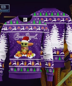 Baby Yoda Hug Crown Royal Ugly Christmas Sweater