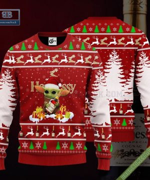 Baby Yoda Hug Hennessy Ugly Christmas Sweater