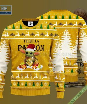 Baby Yoda Hug Tequila Patron Ugly Christmas Sweater