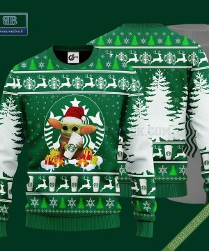 Baby Yoda Hug Starbucks Ugly Christmas Sweater