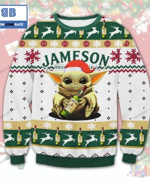 Baby Yoda Jameson Irish Whiskey Christmas Ugly Sweater