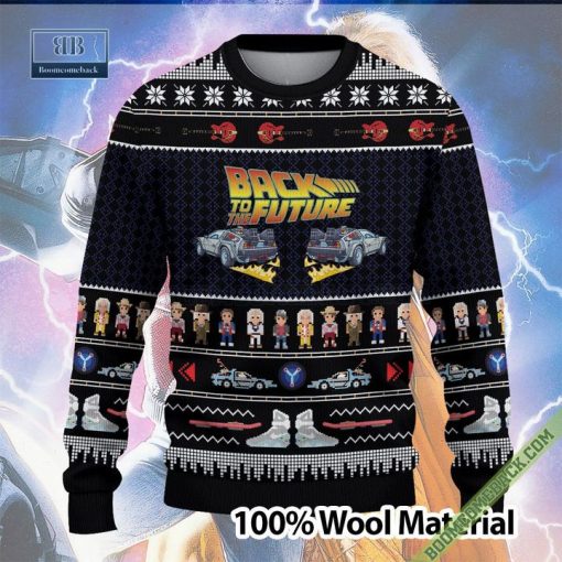 Back To The Future Christmas 3D Ugly Sweater