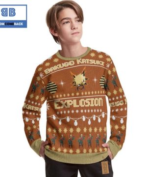 Bakugo Katsuki My Hero Academia Anime Christmas Custom Knitted 3D Sweater