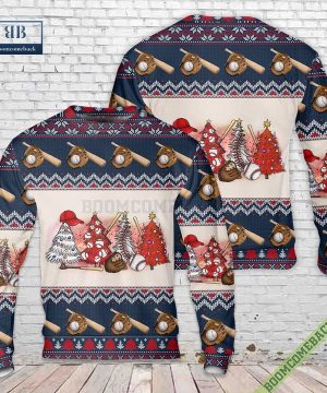 Baseball Christmas Trees Ugly Xmas Sweater